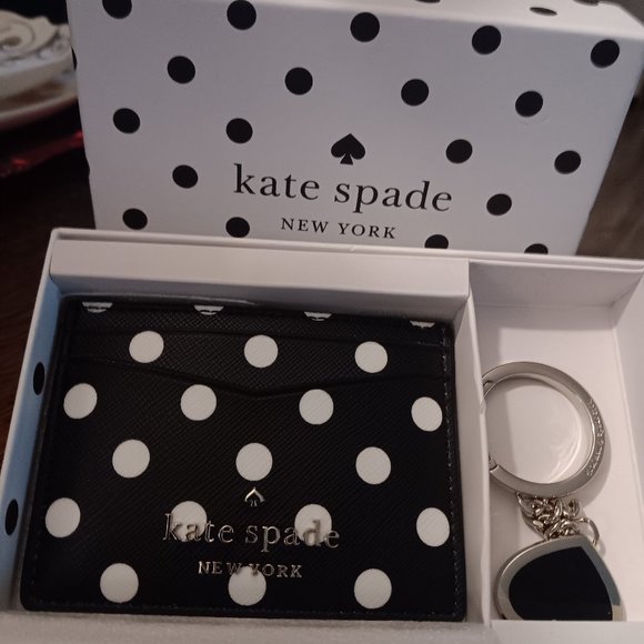 KATE SPADE CARD HOLDER NDOUBLE FACED KEYCHAIN